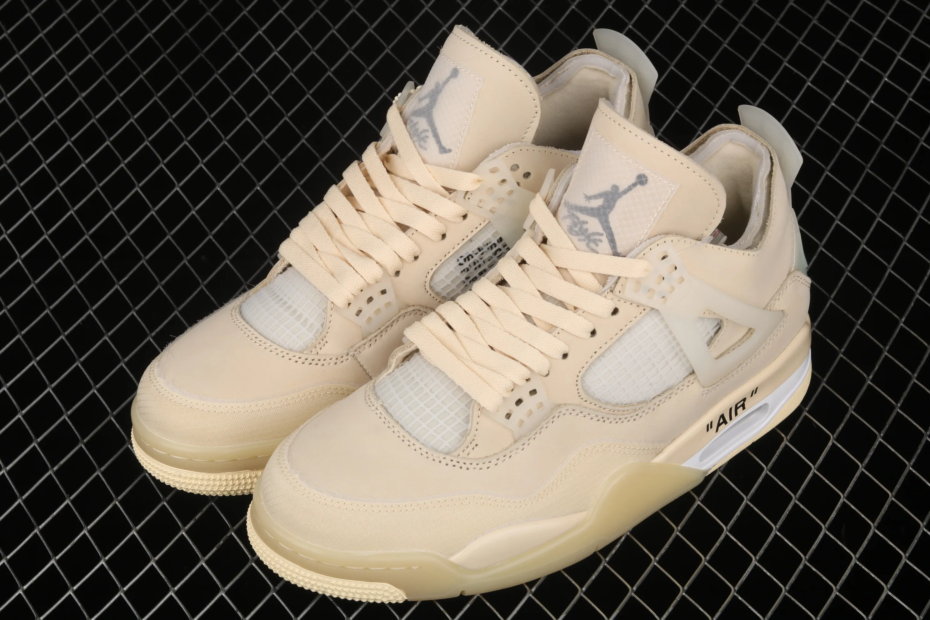 All categories Air Jordan Jordan series basketball shoes Air Jordan 4 OF x Air Jordan 4 Retro "Cream/Sail" AJ4 Jordan 4 mid-top retro casual sports culture basketball shoes CV9388-100